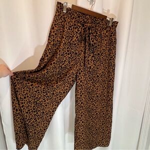 Sienna Sky Animal Print Wide-Leg Pants